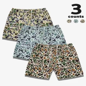 fashion Men's Camo Print Shorts, Regular Fit Casual Street Shorts for Summer, Men's Bottoms for Daily Wear, Men's Shorts, Menswear, Shorts for Men, Relaxed Fit Shorts