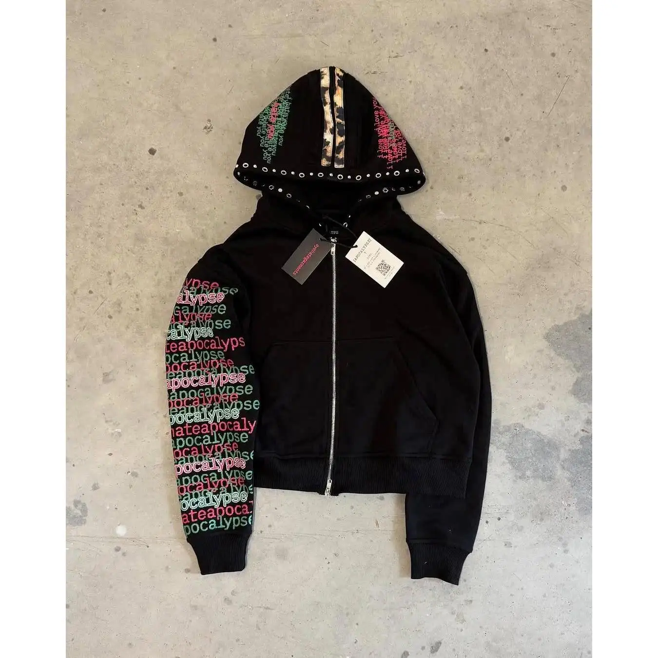 Eyehategarment Street Fashion Hoodie Harajuku Fashion Leopard Print Loose Hoodie Men Women Loose Casual Hoodie Jacket Streetwear