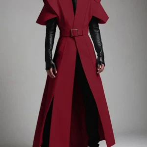 Men's Solid Color Short Sleeve Silhouette Long Cardigan, Loose Casual Stand Collar Belt Top for Summer, Fashion Men's Clothes for Daily Wear