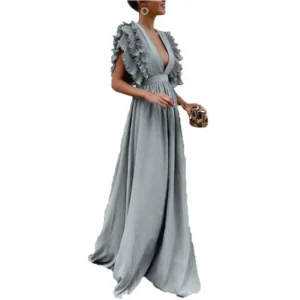 Sweeping Elegance: Maxi Dress Women's Party Gown Collection Breathable Fit