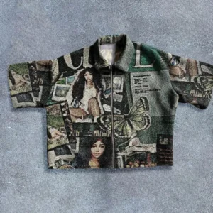 Men's Short Sleeve Shirts Vintage Printing Beach Holiday Casual Blouse With Button Vintage Printing Lapel Neck High End Blouse