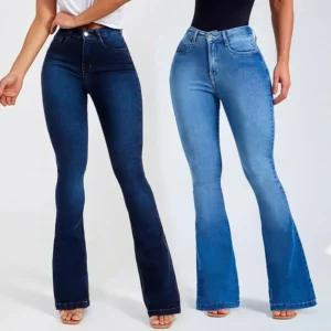 Autumn and Winter High Waist Slim Stretch Shaping Bell-Bottom Pants Women's Jeans