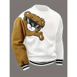 Men's casual sweatshirt - Relaxed fit, Polyester, Details, Machine washable, Crew neck, Long sleeves Fabric Menswear