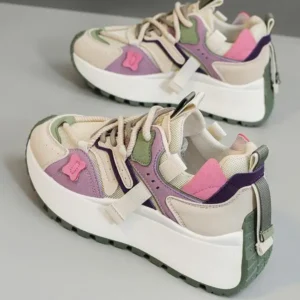 Women'sFashionableLaceUpLowTopSneakers,CasualComfortableBreathableSportsShoes,FemaleAll-matchRoundToeChunkySneakersforDailyLifeBlouses & Shirts