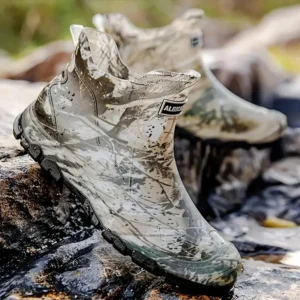Men'sCamoWaterproofRainBoots-Durable,Slip-ResistantShortAnkleBootsforOutdoorWork,Fishing,andGardeningwithReinforcedRubberSoleandPullTabDesign,GardeningFootwear|CamouflageFootwear|SlipresistantFootwearBlouses & Shirts
