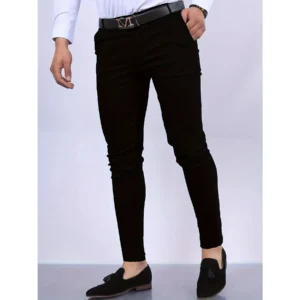 Slim Fit Elegant Slacks, Men's Casual Vintage Style Slightly Stretch Dress Pants For All Seasons Business Banquet Dinner, Old Money Style