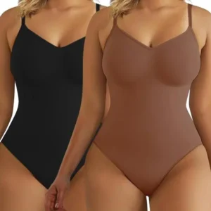 Women'sSolidAdjustableStrapShapewearBodysuit,TummyControlSeamlessShaper,Women'sShapewearforDailyWearBlouses & Shirts