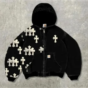 Vintage Cross Zipper Lined Zipper Jacket hoodie