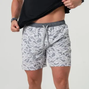 EverydayShortClassicAthleticShortsinWhiteCamo,DuckCamo,FittedTrendMidWaistShortsForMenBlouses & Shirts