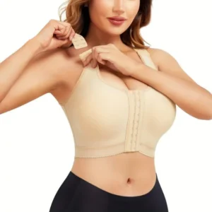 Adjustable Front Hook Bra For Women Post-surgery, Tight-fitting Posture Corrector Vest Body Shaper Post-surgery Bra Womenswear Basic