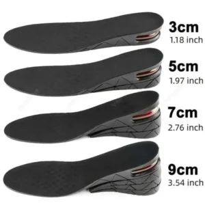 Men's Height Increasing Insoles – Adjustable Heel Lifts for 1.2-3.5 Inches, PVC Material, Breathable & Shock Absorbent for All-Day Comfort Footwear Shoe