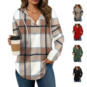 Women's Oversized Long Sleeve Loose Fit Fashion Hoodie Pullover Sweatshirt for Casual Wear