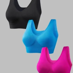 Women'sSolidWirelessBra,BreathableComfortableBra,Women'sLingerieforAllSeasons,ActivewearBlouses & Shirts