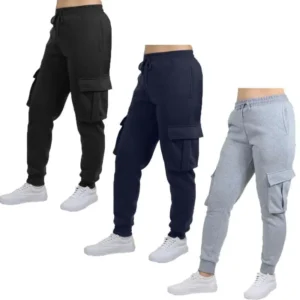 3-Pack Women's Fleece Lined Cargo Jogger Sweatpants (S-2XL)（gift）