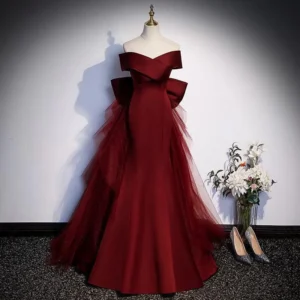 Dress Wine Red Evening Dress 2025 New One Shoulder Light Women's Winter Formal Bodycon Dress with Corset and Sleeveless Design Burgundy Basic