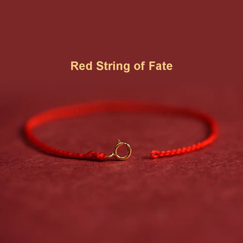 Handmade Red String Bracelet With Gold Plated Clasp Red String of Fate Bracelet For Men Women Unisex Protection and Good Luck Bogg Bag Bling Decorative Charm Set