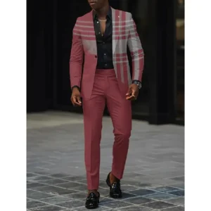 Trendy Fashion Small Suit for Men Spring and Autumn Versatile Blazer Men's High-end Suit with Long Pants Set Menswear Formal Workwear Trouser