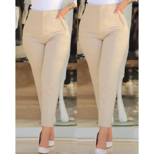 Fashion women's formal trousers office wear women's slim high waist trousers formal trousers office wear pencil trousers casual fashion women's trousers Pants Womenswear Suits Basic Business Attire Clothes Fitted