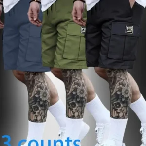 Men'sFlapPocketCargoShorts,CasualRegularFitMulti-pocketShortsforSummer,Men'sBottomsforDailyWear,Menswear,ShortsforTheSummerBlouses & Shirts