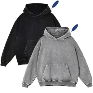 2 Pack Acid Wash Hoodie Vintage Hoodie Unisex Heavy Weight Hoodie Distress Hoodies for Men Women Couples