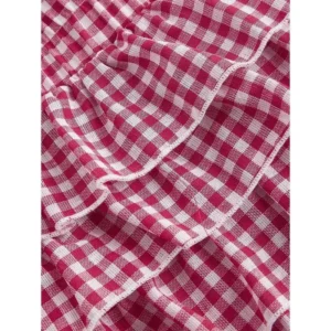 Casual Low-Waist Plaid Bodycon Ruffled Women's Ultra-Short Shorts Back To School Clothes Women Blue And White Boxer Shorts Simple Daily  pan