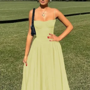 Women's Plain Backless Bodycon Dress, Elegant?Fitted Spaghetti Strap Sleeveless Dress for Party Club Holiday, Ladies Summer Clothes, Dresses for Women, Women's Clothing, Formal Dresses Women(Raincoats)