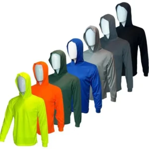 7  PACK Hi Visibility ultra light weigh Long sleeve hoodie  / 100 % polyester birdeye Fabric for quick dry AVAIALBE IN VARIOUS COLORS Trendy Baseball Jersey Shirt Women's Elastic Workout Tops Gothic Emo Aesthetic T-Shirt