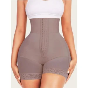 Women's Contrast Lace High Waist Shapewear Shorts, Tummy Control Butt Lifting Shaper, Adjustable Body Shapewear, Casual Women's Shapewear Bottoms for Daily Wear, Shapewear for Women, Shorts for Women, Tummy Tuck Garment