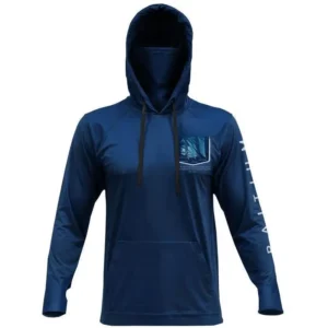 Fishing Shirts - Hooded  Long Sleeve with Gaiter - Premium Outdoor Wear, Sun Protection, Lightweight, Breathable, Moisture-Wicking, Men's Outdoor Wear