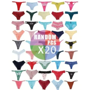 Women'S Pack of 20 Random Assorted Print Panties - Thongs ﻿ Fabric Nylon thongs